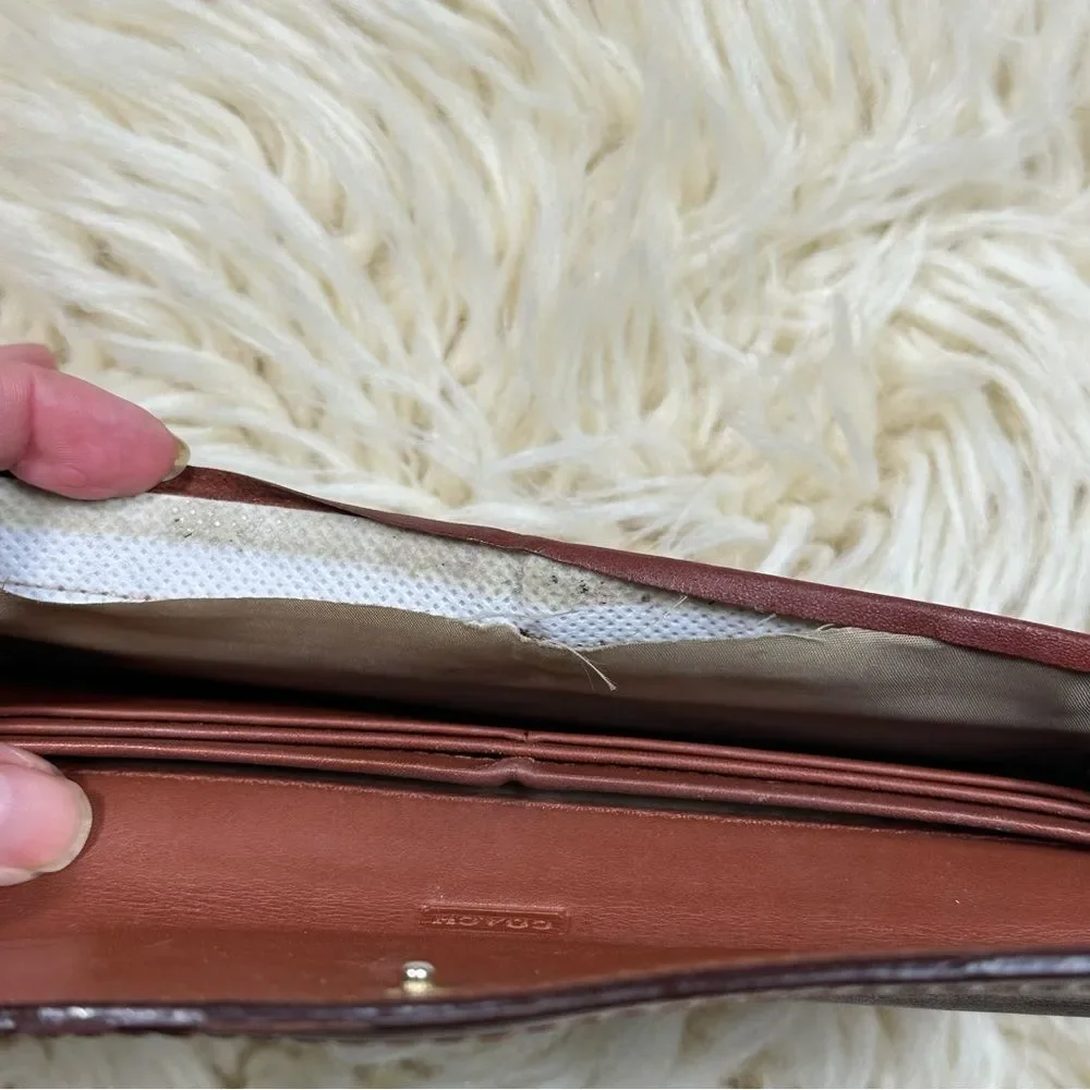 Coach vintage Legacy Leather Soft Wallet cognac color